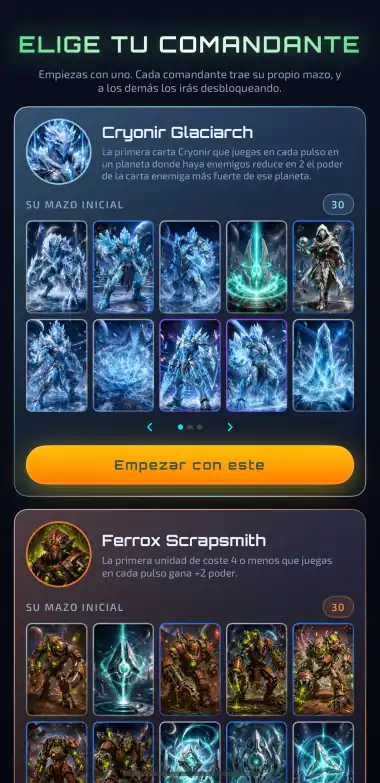 Pick a commander